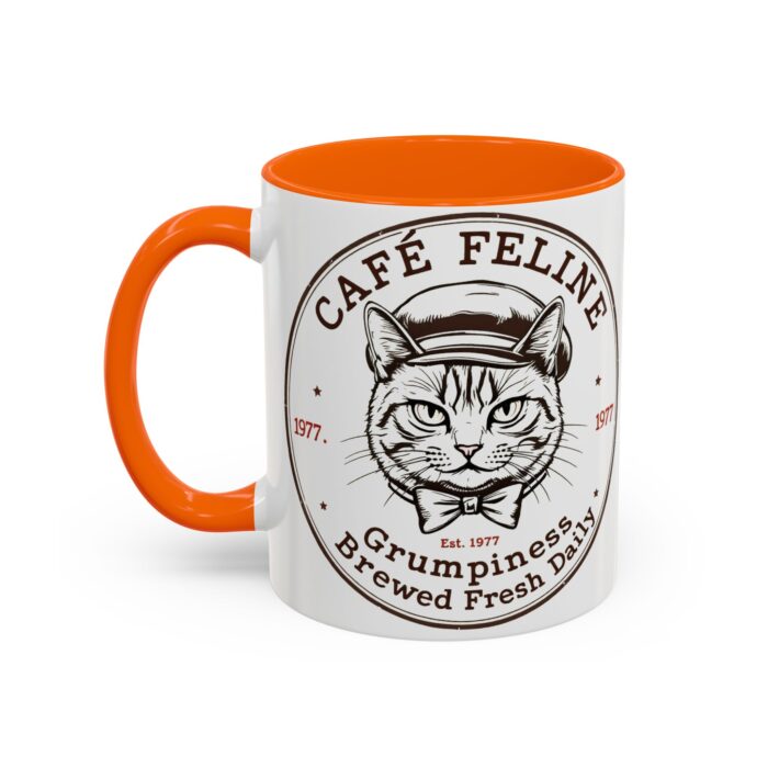 Grumpy Cat Accent Coffee Mug | Cat Lover Gift, Unique Coffee Cup, Pet-Themed Kitchenware, Café Decor, Funny Cat Mug - Image 4