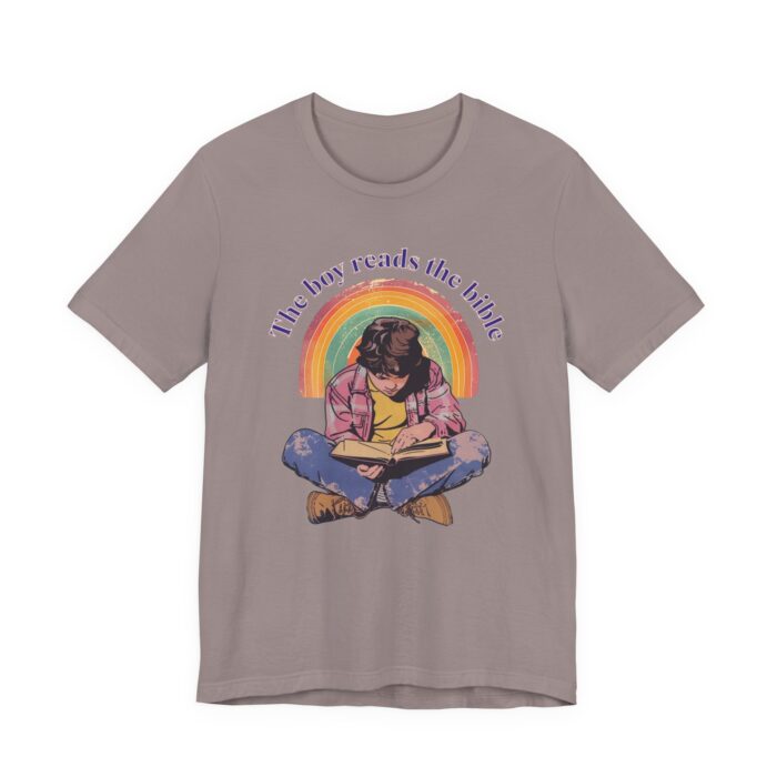 The boy reads the bible Unisex Tee - Image 11