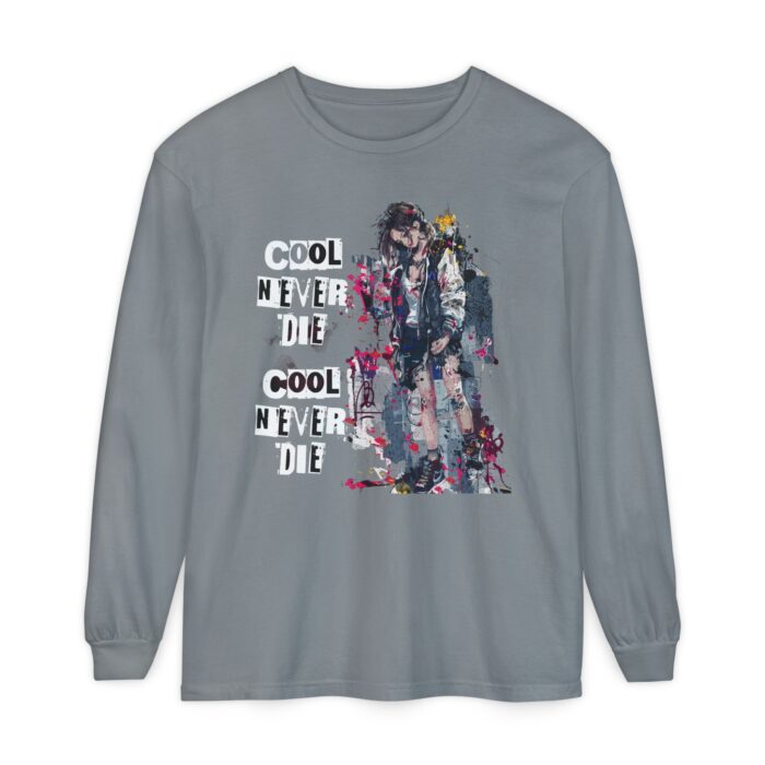 Cool never die Garment-dyed Long Sleeve T-Shirt - Image 37