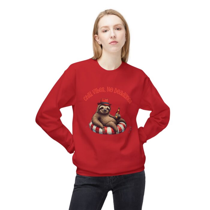 Chill vibes no deadline Unisex Midweight Softstyle Fleece Crewneck Sweatshirt - Image 23
