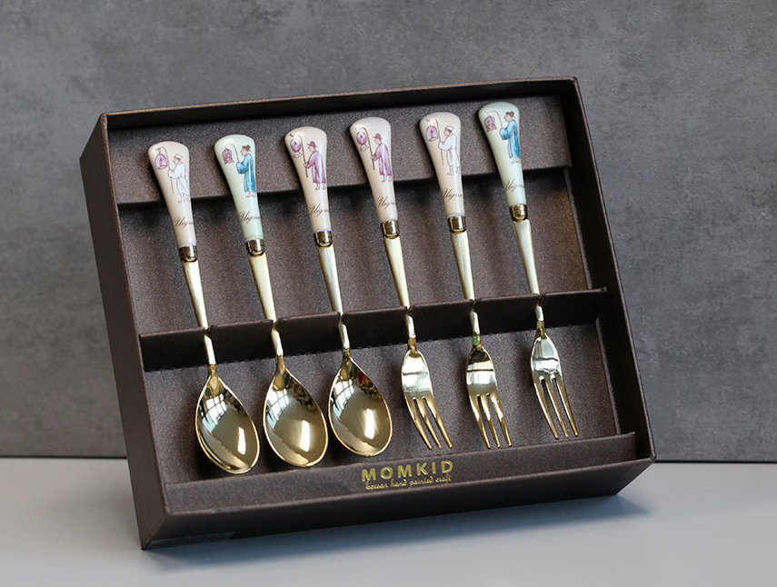 Star Gift Uigwe Teaspoon, Fork Set - Image 3
