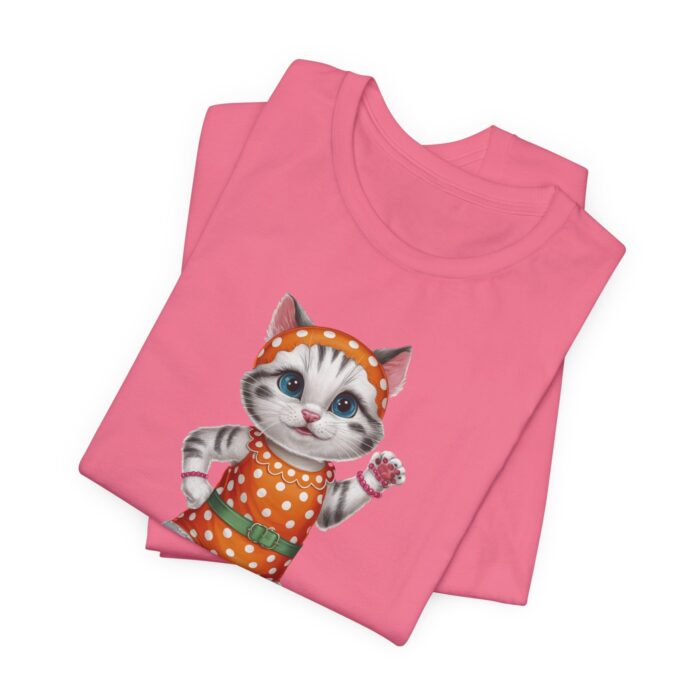 Retro Cat Unisex Tee, Fun Cat Shirt, Summer Vibes T-Shirt, Gift for Cat Lovers, Cute Animal Apparel - Image 23