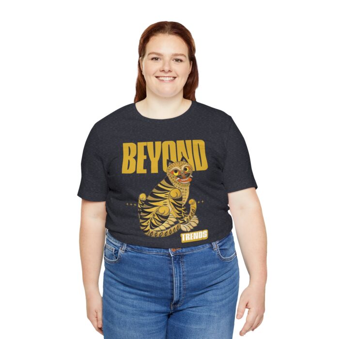 Beyond Trends Cat Tee, Unisex Jersey Short Sleeve T-Shirt, Stylish Cat Apparel, Gift for Cat Lovers, Trendy Graphic Tee - Image 8