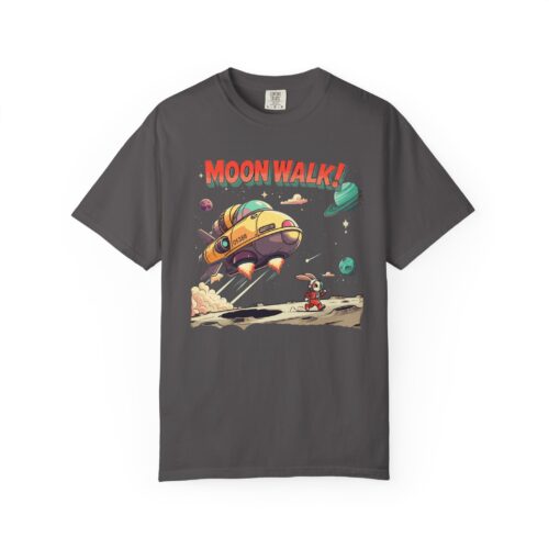 Playful Space-Themed Unisex T-Shirt, Moon Walk Graphic Tee, Astronaut Shirt, Gift for Kids, Sci-Fi Apparel