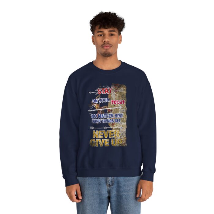 Never give up Unisex Heavy Blend™ Crewneck Sweatshirt - Image 30