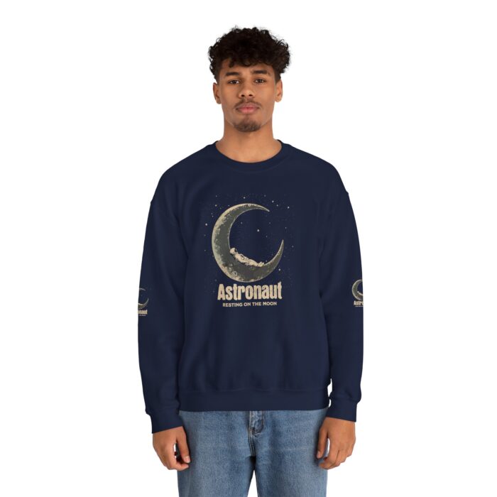 Astronaut Resting on the Moon  Unisex Heavy Blend™ Crewneck Sweatshirt - Image 15