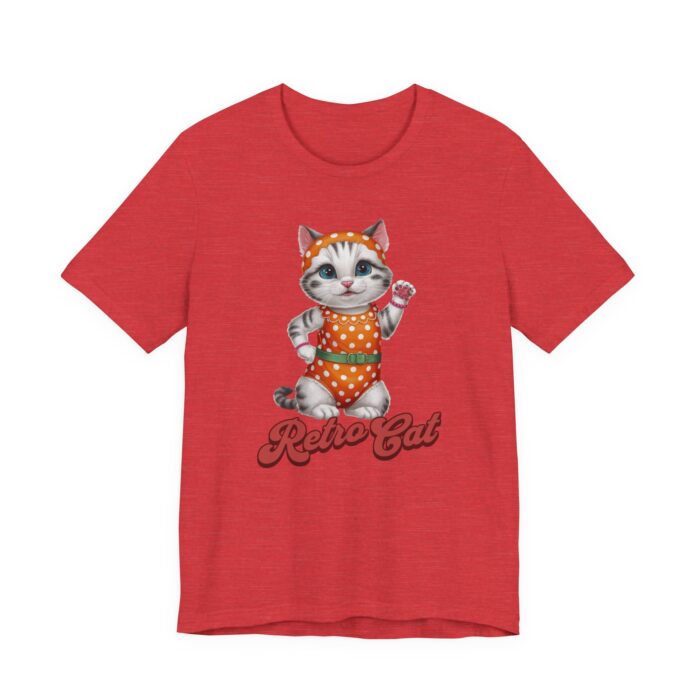 Retro Cat Unisex Tee, Fun Cat Shirt, Summer Vibes T-Shirt, Gift for Cat Lovers, Cute Animal Apparel - Image 48
