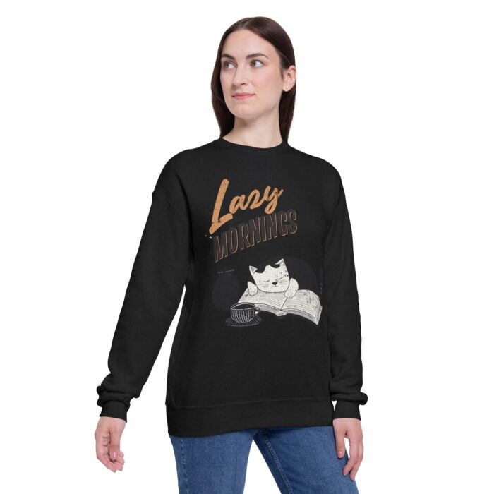 Lazy mornings Unisex Drop Shoulder Sweatshirt - Image 7