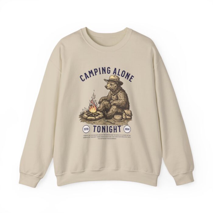 Camping alone Unisex Heavy Blend™ Crewneck Sweatshirt - Image 5