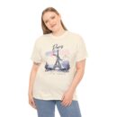 Paris Eiffel Tower Unisex Heavy Cotton Tee, Travel Shirt, Gift for Travelers, Vacation Shirt, Paris Lover Apparel