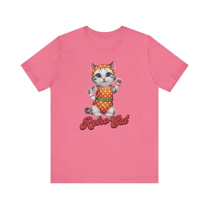 Retro Cat Unisex Tee, Fun Cat Shirt, Summer Vibes T-Shirt, Gift for Cat Lovers, Cute Animal Apparel - Image 19