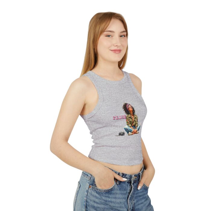 Peaceful Vibes Women's Micro Rib Racer Tank Top, Summer Crop Top, Festival Wear, Yoga Top, Inspirational Tee - Image 11
