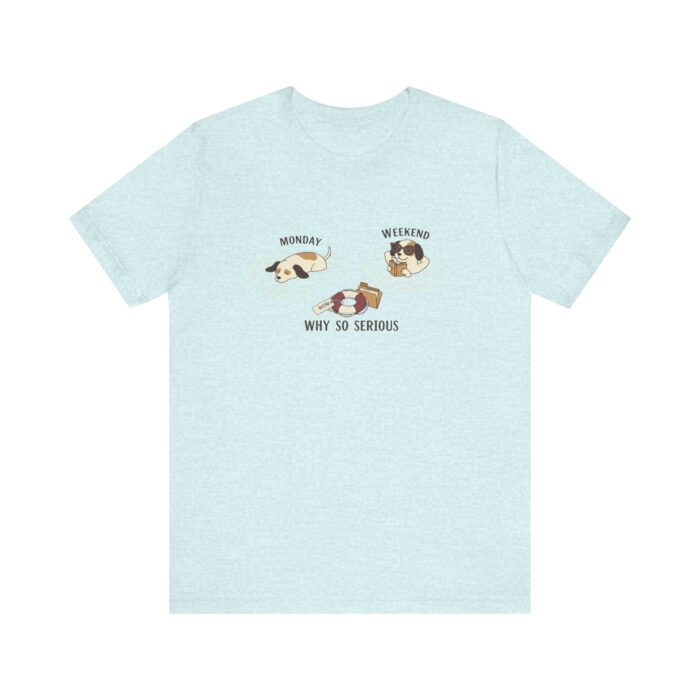 Playful Cat Humor Tee: Why So Serious?, Cute Pet Lover Gift, Cat Lover Shirt, Funny Animal Tee, Unisex T-shirt for Pet Owners - Image 5