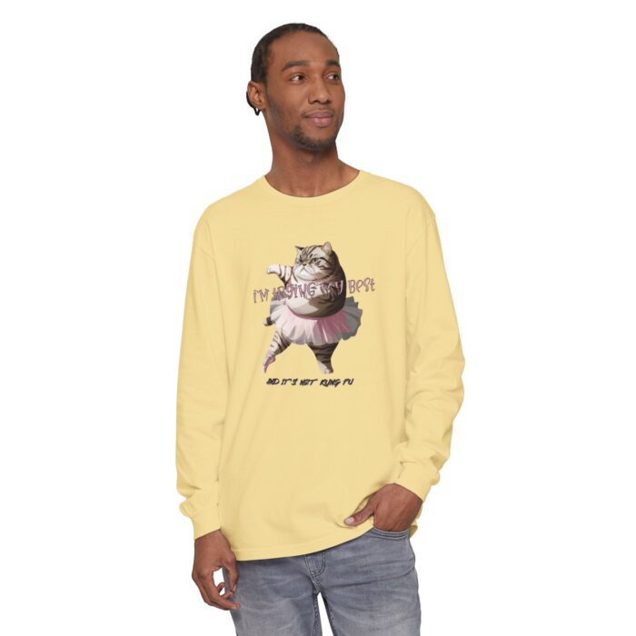 It's not kung fu Unisex Garment-dyed Long Sleeve T-Shirt - Image 27