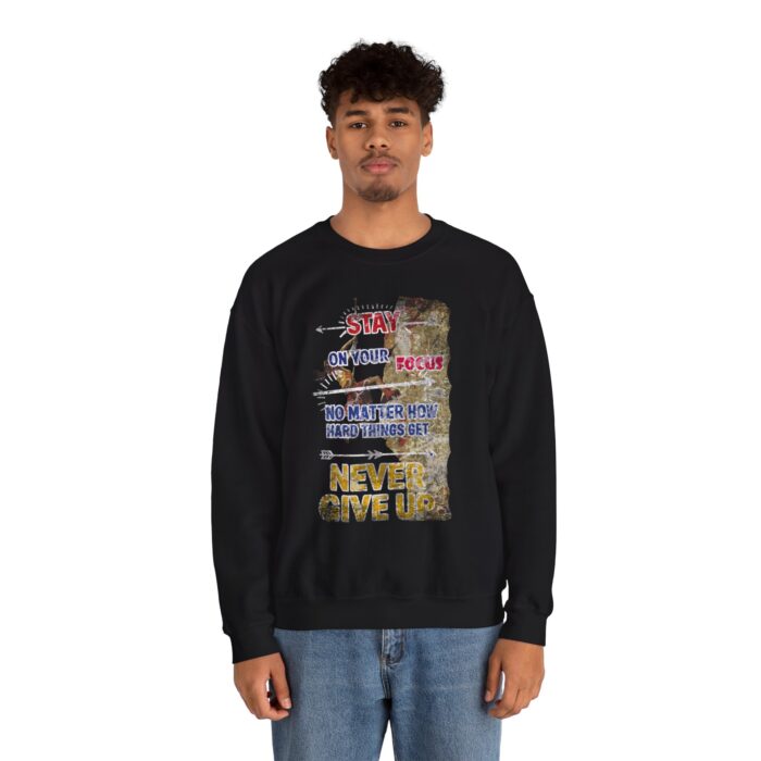 Never give up Unisex Heavy Blend™ Crewneck Sweatshirt - Image 10