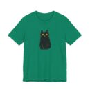 Cute Black Cat Unisex Tee, Cat Lover Shirt, Pet Lover Gift, Halloween Clothing, Everyday Comfort Tee