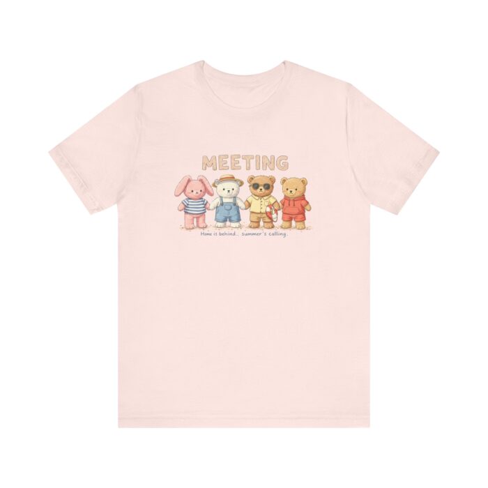 Cute Animal Meeting Tee, Short Sleeve T-Shirt for Kids and Adults, Perfect Gift for Family Gatherings, Birthdays, Friendship [...] - Image 6