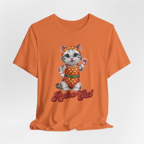 Retro Cat Unisex Tee, Fun Cat Shirt, Summer Vibes T-Shirt, Gift for Cat Lovers, Cute Animal Apparel