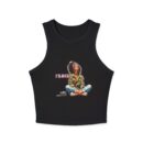 Peaceful Vibes Women's Micro Rib Racer Tank Top, Summer Crop Top, Festival Wear, Yoga Top, Inspirational Tee