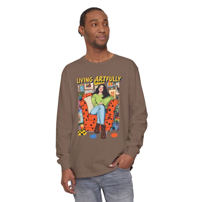 Living Artfully Unisex Garment-dyed Long Sleeve T-Shirt - Image 63