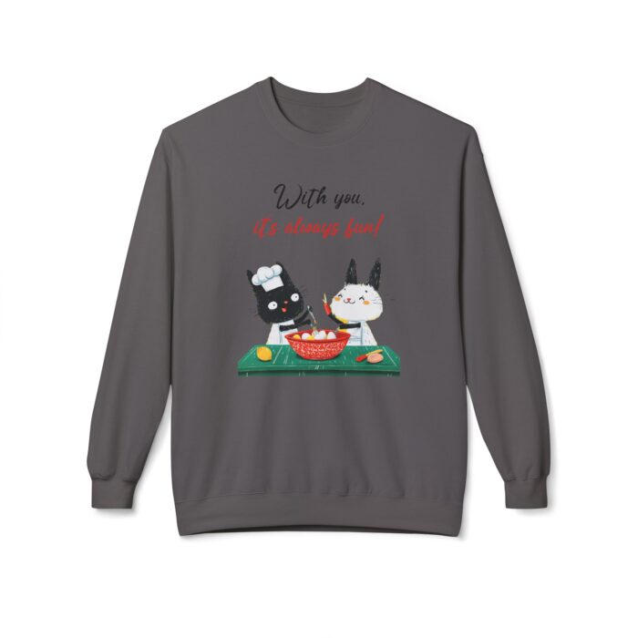 With you it's always fun Unisex Midweight Softstyle Fleece Crewneck Sweatshirt - Image 41