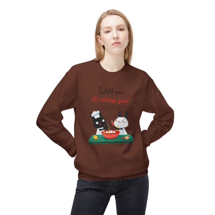 With you it's always fun Unisex Midweight Softstyle Fleece Crewneck Sweatshirt - Image 23