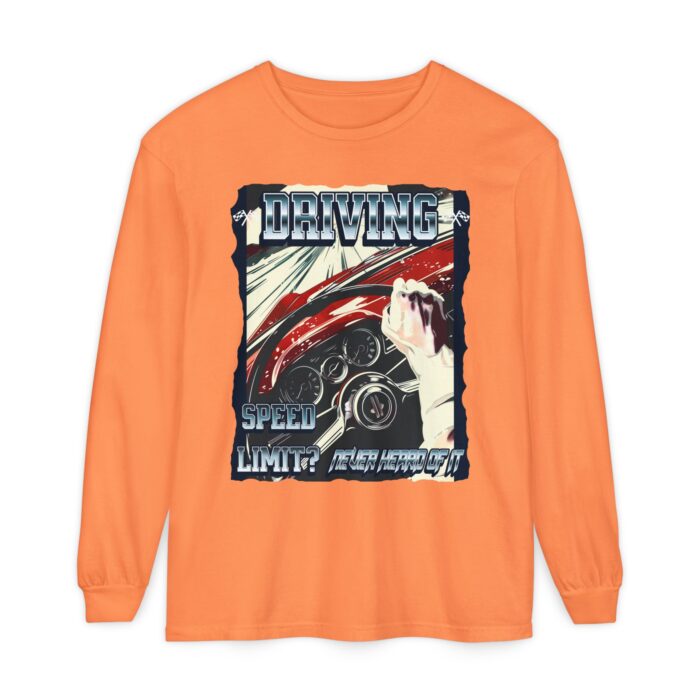 Driving Unisex Garment-dyed Long Sleeve T-Shirt - Image 41