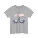 Paris Eiffel Tower Unisex Heavy Cotton Tee, Travel Shirt, Gift for Travelers, Vacation Shirt, Paris Lover Apparel