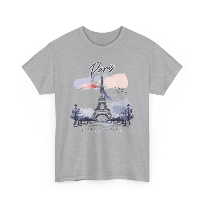 Paris Eiffel Tower Unisex Heavy Cotton Tee, Travel Shirt, Gift for Travelers, Vacation Shirt, Paris Lover Apparel - Image 25