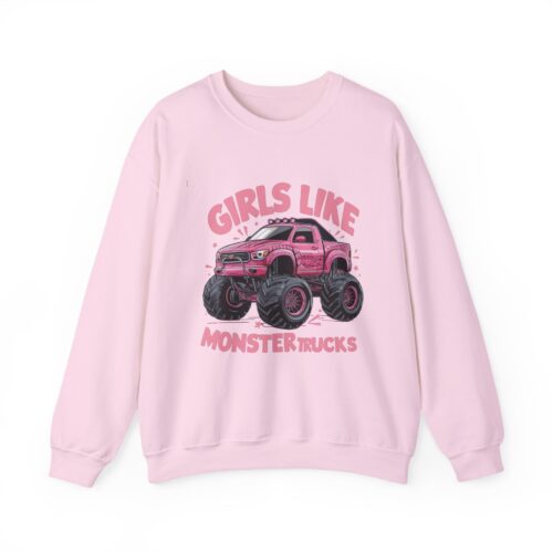 Girls like monster trucks Unisex Heavy Blend™ Crewneck Sweatshirt