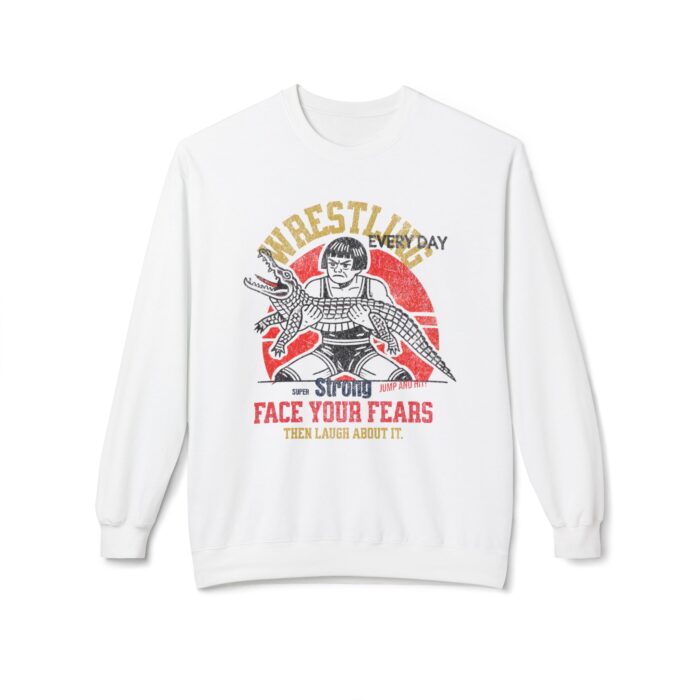 Face your fears Unisex Midweight Softstyle Fleece Crewneck Sweatshirt - Image 5