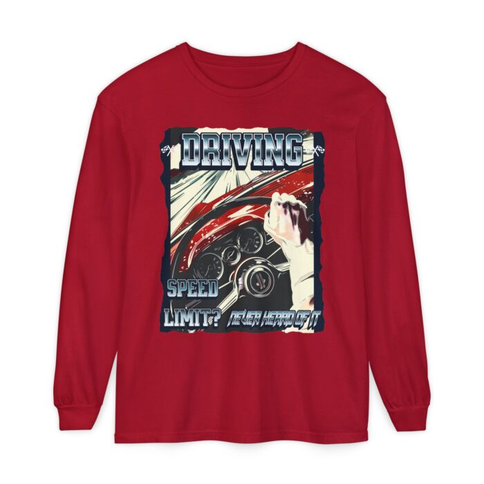 Driving Unisex Garment-dyed Long Sleeve T-Shirt - Image 57