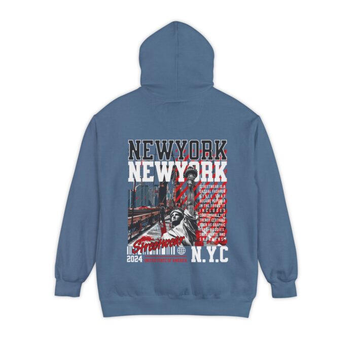 New York Streetwear Unisex Garment-Dyed Hoodie - Image 18
