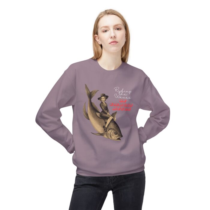 "Riding the Waves of Imagination" Unisex Midweight Softstyle Fleece Crewneck Sweatshirt - Image 59