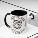 Grumpy Cat Accent Coffee Mug | Cat Lover Gift, Unique Coffee Cup, Pet-Themed Kitchenware, Café Decor, Funny Cat Mug