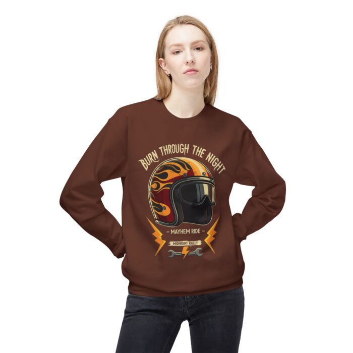 Burn through the night Unisex Midweight Softstyle Fleece Crewneck Sweatshirt - Image 11