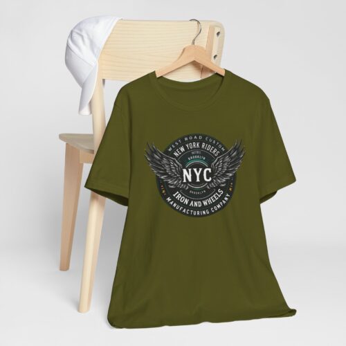 NYC Wings Graphic Unisex Tee, Vintage Style Shirt, Gift for NYC Lovers, Casual Streetwear, Travel Souvenir, Comfortable Tee