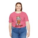 Retro Cat Unisex Tee, Fun Cat Shirt, Summer Vibes T-Shirt, Gift for Cat Lovers, Cute Animal Apparel