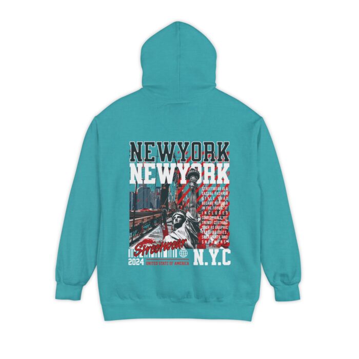 New York Streetwear Unisex Garment-Dyed Hoodie - Image 38