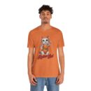 Retro Cat Unisex Tee, Fun Cat Shirt, Summer Vibes T-Shirt, Gift for Cat Lovers, Cute Animal Apparel