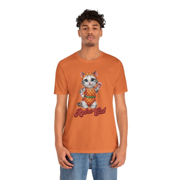 Retro Cat Unisex Tee, Fun Cat Shirt, Summer Vibes T-Shirt, Gift for Cat Lovers, Cute Animal Apparel - Image 7