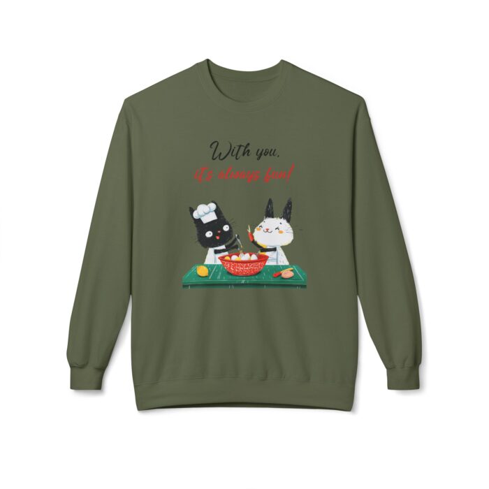 With you it's always fun Unisex Midweight Softstyle Fleece Crewneck Sweatshirt - Image 29