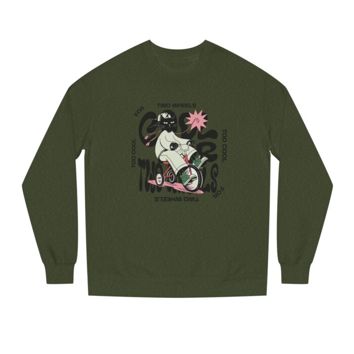 Too cool for two wheels Unisex Crew Neck Sweatshirt - Image 25