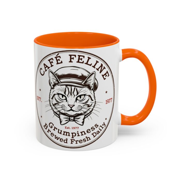 Grumpy Cat Accent Coffee Mug | Cat Lover Gift, Unique Coffee Cup, Pet-Themed Kitchenware, Café Decor, Funny Cat Mug - Image 3