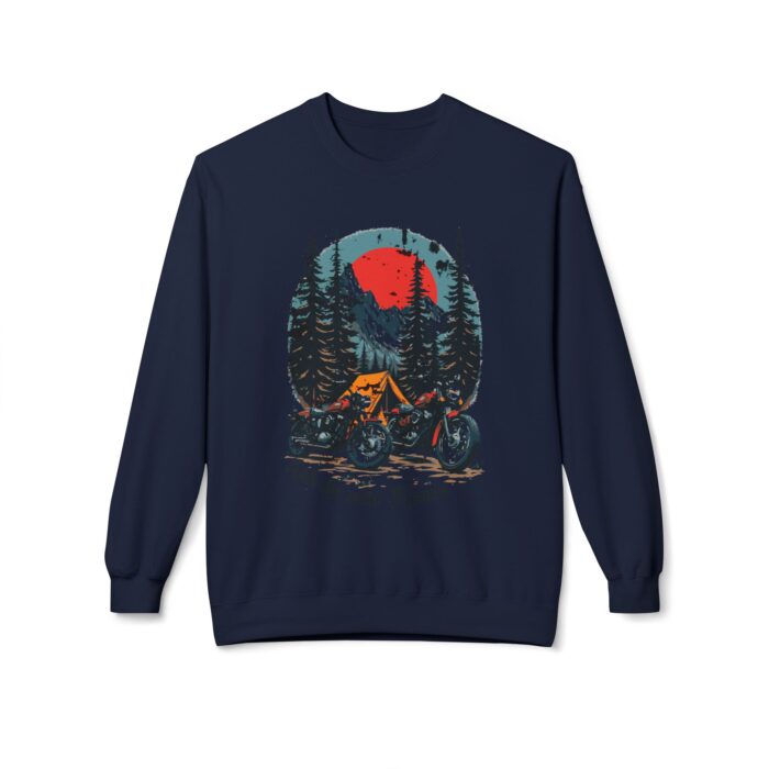 Ride the wild roads Unisex Midweight Softstyle Fleece Crewneck Sweatshirt - Image 49