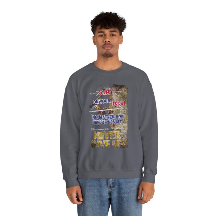 Never give up Unisex Heavy Blend™ Crewneck Sweatshirt - Image 25