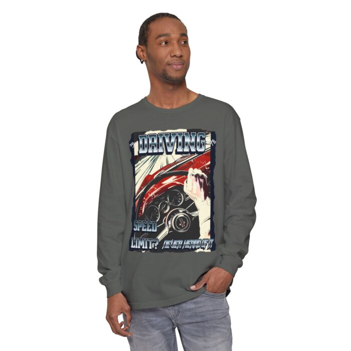 Driving Unisex Garment-dyed Long Sleeve T-Shirt - Image 55