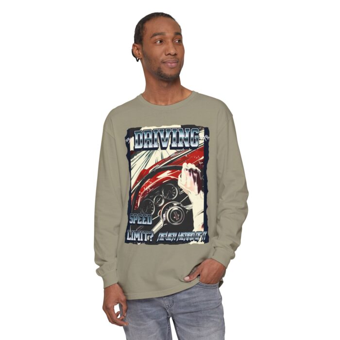 Driving Unisex Garment-dyed Long Sleeve T-Shirt - Image 51