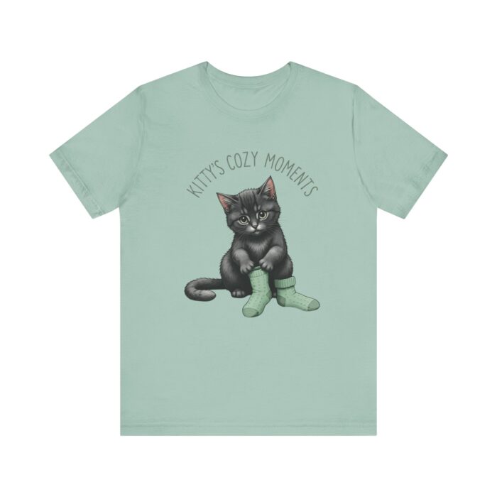 Cute Cat Jersey Tee - Kitty's Cozy Moments, Pet Lover Shirt, Gifts for Cat Owners, Animal Lover Apparel, Fun Cat Lover Tee - Image 2