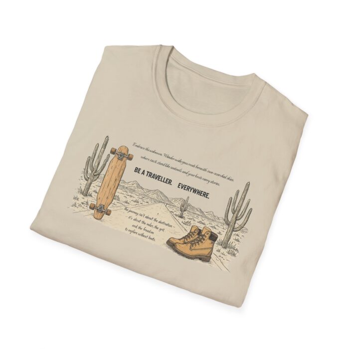 Be a traveller everywhere Unisex Softstyle T-Shirt - Image 8